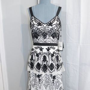 Adrianna Papell Tier Beaded Dress- Size 10